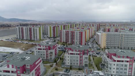 Aerial-view-of-the-Avantgarden-residential-complex-in-Brasov,-Romania
