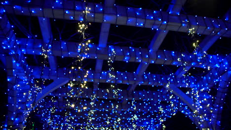 Blue-twinkling-Christmas-lights-above
