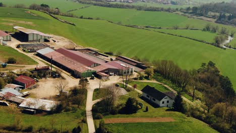 Aerial-shoot-of-the-beautiful-Farm