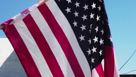 USA-amerikanische-Flagge-Im-Wind