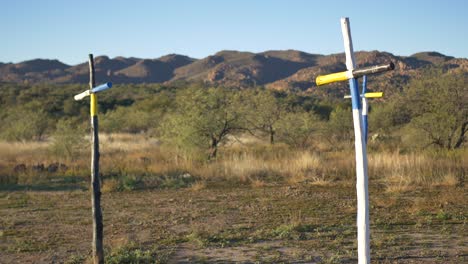 Colorful-crosses-on-Apache-holy-ground-in-the-morning