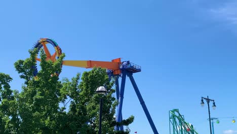 Slow-motion-video-of-maxAir-Ride-at-Cedar-point-Amusement-park-in-sandusky,-oh