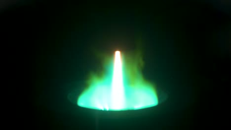 Green-flame-from-a-plasma-arc-furnace