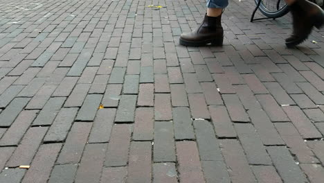 Zeitraffer-Des-Fußgängerverkehrs-In-Amsterdam