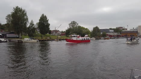 Fredrikstad-city-in-Norway-has-a-free-ferry-service-for-transporting-people-over-that-different-canals-in-the-city