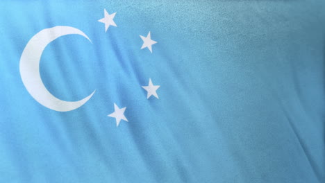 3D-animation-of-the-flag-of-the-Chinese-Uyghur-seamlessly-waving-in-the-wind