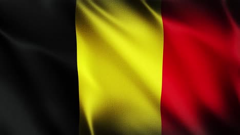 Flagge-Belgiens-Weht-Im-Hintergrund