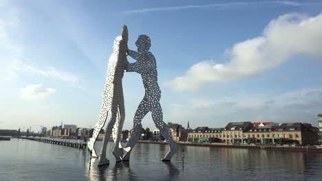 Molecule-man-of-Berlin-a-famous-symbol-of-reunion-of-east-and-west-Germany