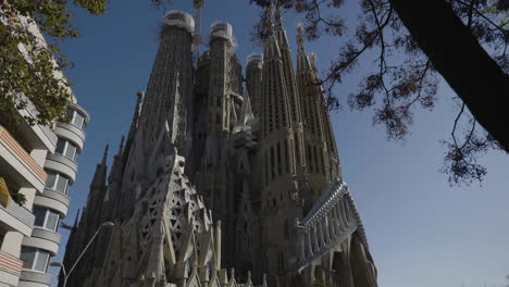 Sagrada-Familia,-Barcelona-Spain.-Religious-architecture