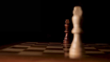 Aufschlussreicher-Schachfiguren-Rack-Fokus