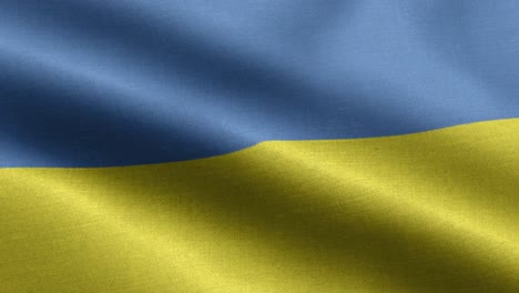 Primer-Plano-Ondeando-Lazo-4k-Bandera-Nacional-De-Ucrania
