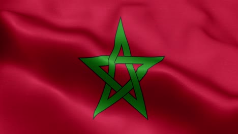 Winkende-Schleife-4K-Nationalflagge-Marokkos