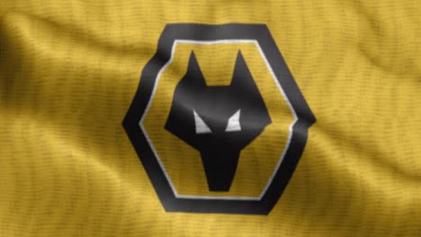 4k-animated-loop-of-a-waving-flag-of-the-Premier-League-football-soccer-Watford-team-in-the-UK