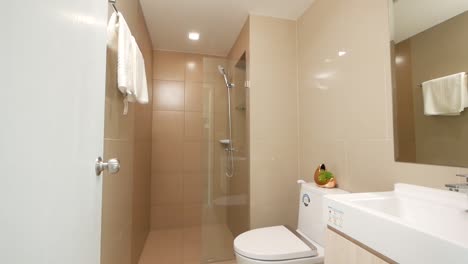 Small-White-Bathroom-in-an-Apartment--Hotel-Room