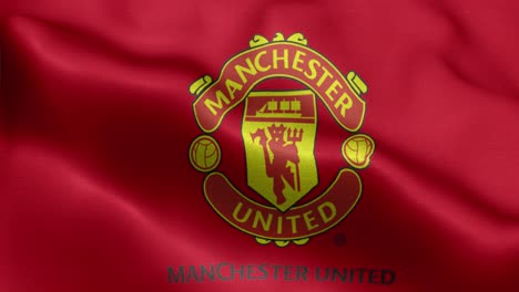 4k-animated-loop-of-a-waving-flag-of-the-Premier-League-football-soccer-team-Manchester-United-in-the-UK
