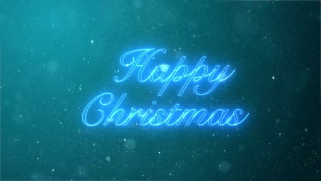 Happy-Christmas-message-on-blue-background
