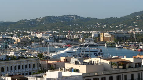 Trasmapi-Ferry-Leaving-Ibiza-Port-to-Formentera-Island,-Spain