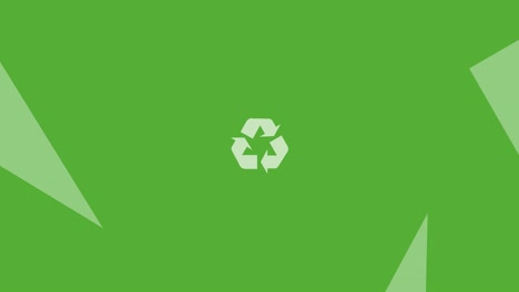 Icono-De-Símbolo-De-Reciclaje-Verde-Acercándose-Con-Fondo-Verde