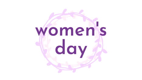 Women's-Day-holiday-celebration-with-pink-floral-circle-decoration