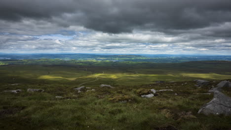Time-Lapse-of-Cuilcagh-Boardwalk-Trail-known-as-Stairway-to-Heaven-Walk-in-county-Fermanagh-in-Northern-Ireland-during-the-day-with-scenic-landscape