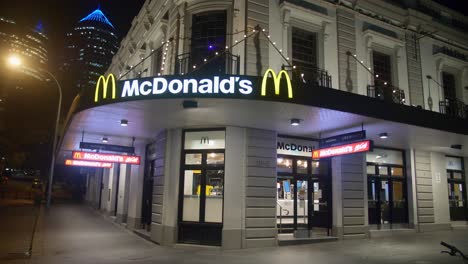 Empty-streets-by-a-McDonald's-fastfood-restaurant-during-the-Corona-Virus-spread-in-Australia---wide-shot