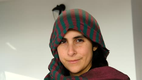 Portrait-Of-Arab-Woman-In-A-Headscarf