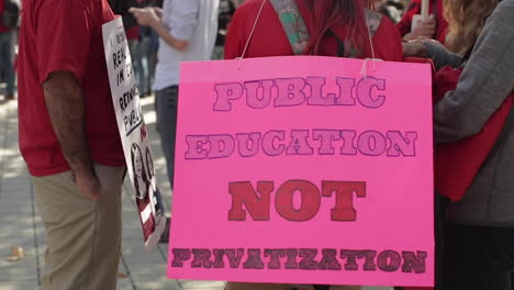 Educación-Pública-No-Privatización,-Huelga-Del-Sindicato-De-Maestros-Vs-Escuelas-Chárter