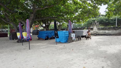 Empty-Close-Food-and-Beverages-Stall-Business-at-Kuta-Beach-Bali-Asia-amid-Corona-Virus-Covid-19-Travel-Restrictions