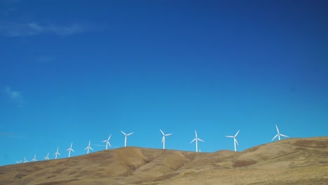 Windmills-capture-nature's-power-on-an-exposed-wind-swept-landscape-in-the-Columbia-River-Gorge-of-Washington-State