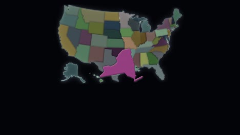 New-York-Ist-Hervorgehoben-–-Karte-Der-USA-–-Vereinigte-Staaten
