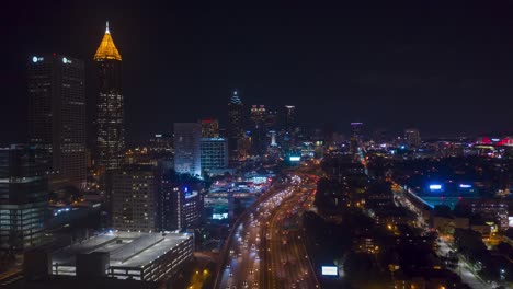 Rising-altitude-time-lapse-of-the-Atlanta-Connector-shot-from-a-drone-facing-south