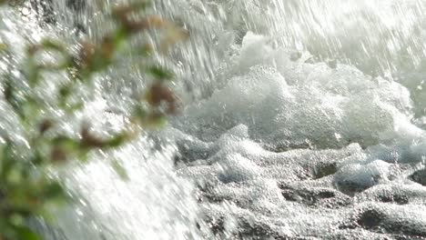 Venta-river-Rapid-close-up,-the-widest-waterfall-in-Europe-in-sunny-autumn-day,-located-in-Kuldiga-city,-Latvia