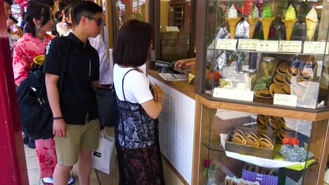 Japanese-people-taking-dessert-in-shop
