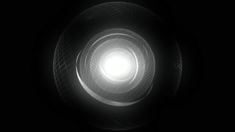Abstrakte-Rotierende-Graue-3D-Drahtgitterkugeln