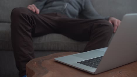 Lazy-man-sits-on-soda-and-can't-reach-the-computer---gives-up