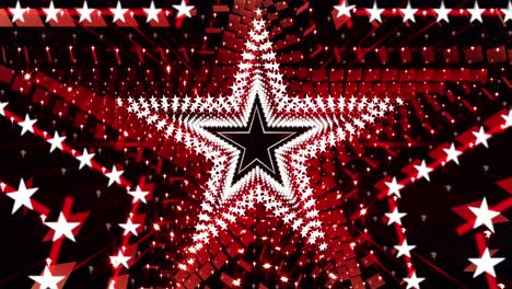 Red-Magic-star-Background-in-Loop,-stage-video-background-for-nightclub,-visual-projection,-music-video,-TV-show,-stage-LED-screens,-party-or-fashion-show