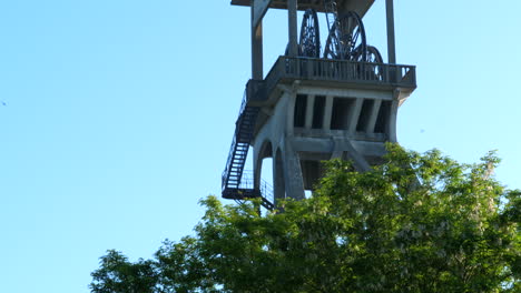 Close-up-of-Mine-Tower-on-sunny-day