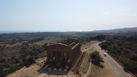 Aerial-view:-Tempio-della-Concordia,-Sicily-Italy