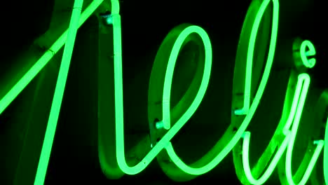 Close-shot-of-neon-letters-in-slow-motion