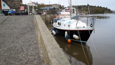 Commercial-yacht-moored-on-Conwy-North-Wales-harbour