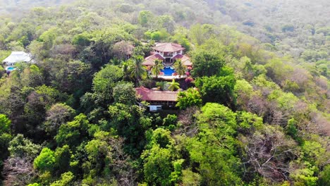 Aerial-shot-of-a-resort-in-Tamarindo-Costa-Rica,-Los-Altos-de-Eros