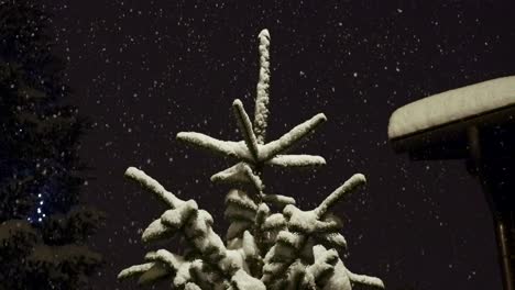Slow-Motion-about-the-last-snowfall-in-El-Tarter,-Andorra