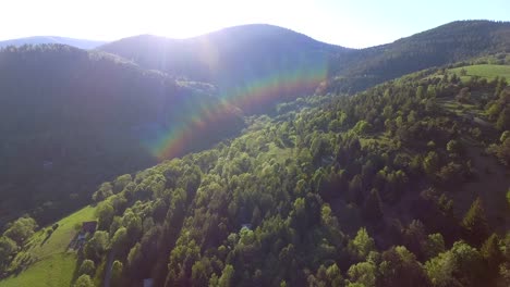 drone-shot-of-a-valley-in-Alsace,-France