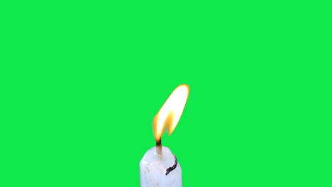 Burning-Candle-against-green-screen-chroma-key