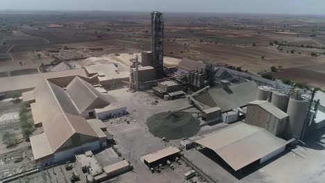 Aerial-view-of-cement-plant-with-high-factory-structure-at-industrial-production-area