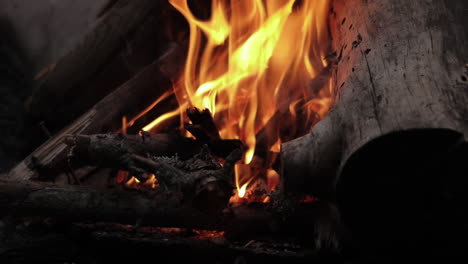 Closed-frame-of-the-interior-of-a-fire-when-the-wood-is-not-yet-burned