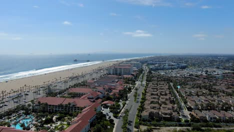 Huntington-Beach-drone-flying-over-hotel