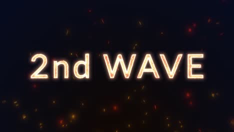 The-second-Wave-with-fire-Particles---smooth-modern-and-clean-Title-Text-Intro-Animation-on-black-background-with-fiery-yellow-orange-font