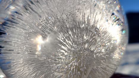 Crystal-ice-frost-ball-filled-with-bubbles-and-spirals