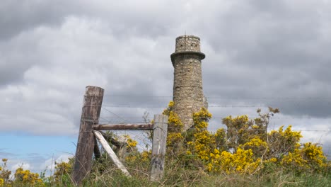 Protective-fencing-at-Ballycorus-Leadmines-tower-Carrickgollogan-Ireland